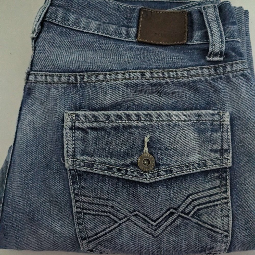Fly Paper : Bootcut Mens Blue Jeans Size 33x30